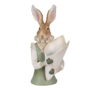 Decorazione Coniglio Beige Verde