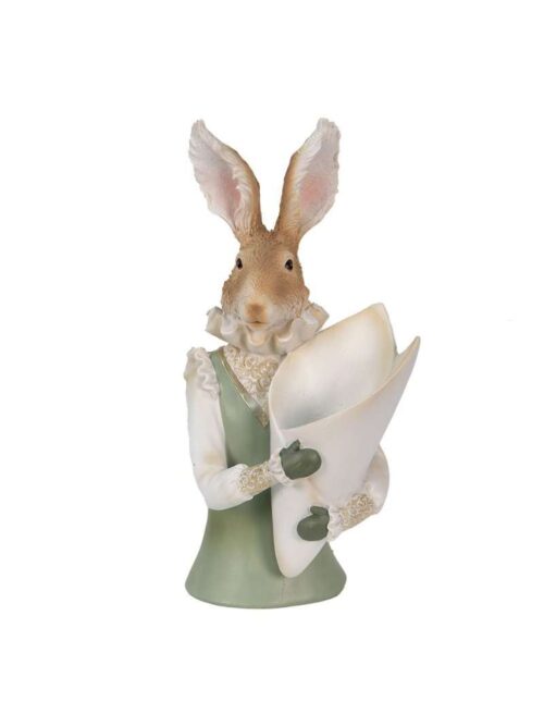 Decorazione Coniglio Beige Verde