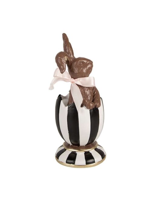 Decorazione Coniglio Marrone nell'Uovo Pasquale