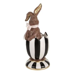 Decorazione Coniglio Marrone nell'Uovo Pasquale