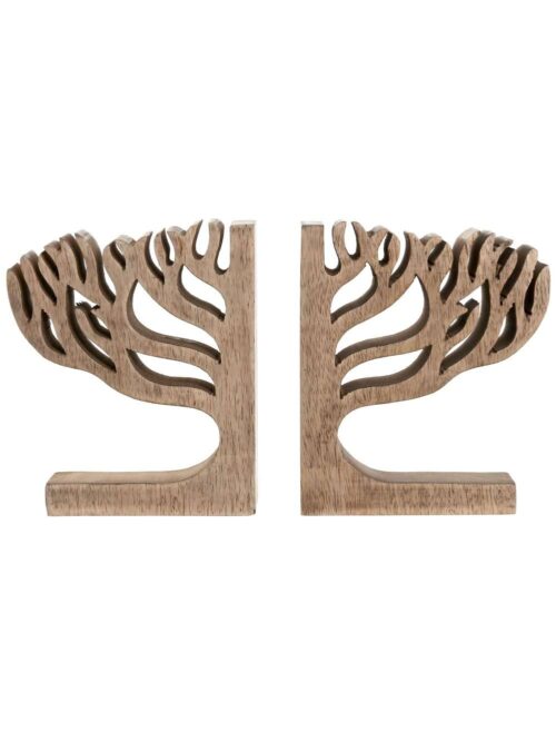 Fermalibri in Mango Naturale con Motivo ad Albero