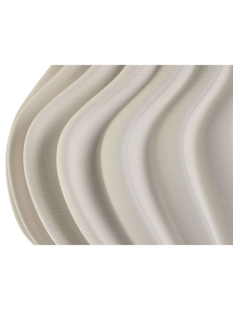 Vaso In Gres Porcellanato 3D Bianco Con Venature Ad Onde