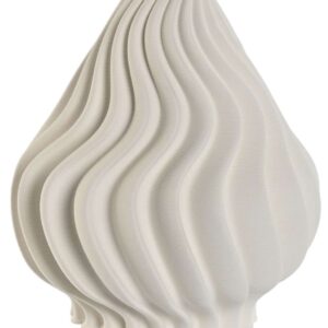 Vaso in Gres Porcellanato 3D Bianco con Venature ad Onde