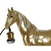 Lampada Da Tavolo Cavallo In Resina Dorato
