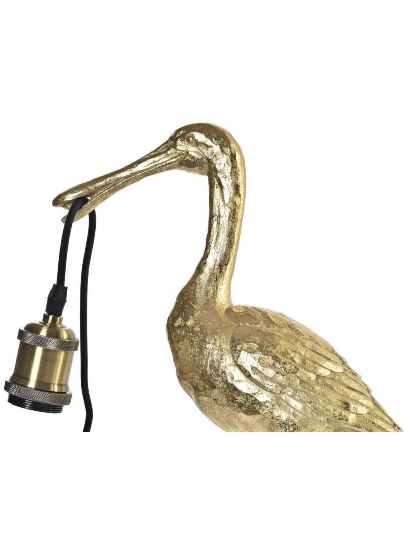 Lampada Da Tavolo Airone Dorato H48 Cm