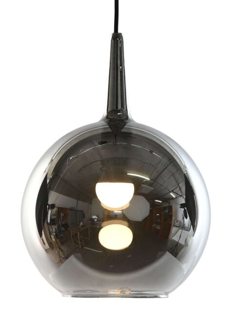 Lampadario da Soffitto Palla in Cristallo Fumè