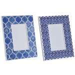 Cornice Foto 10x15 Mosaico Blu 19x24