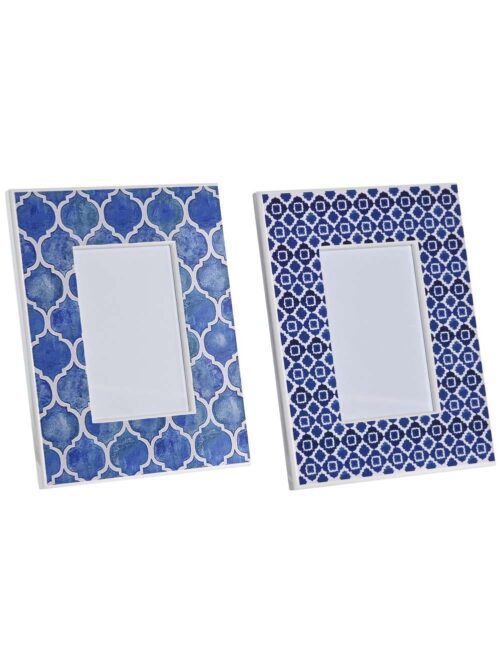 Cornice Foto 10x15 Mosaico Blu 19x24