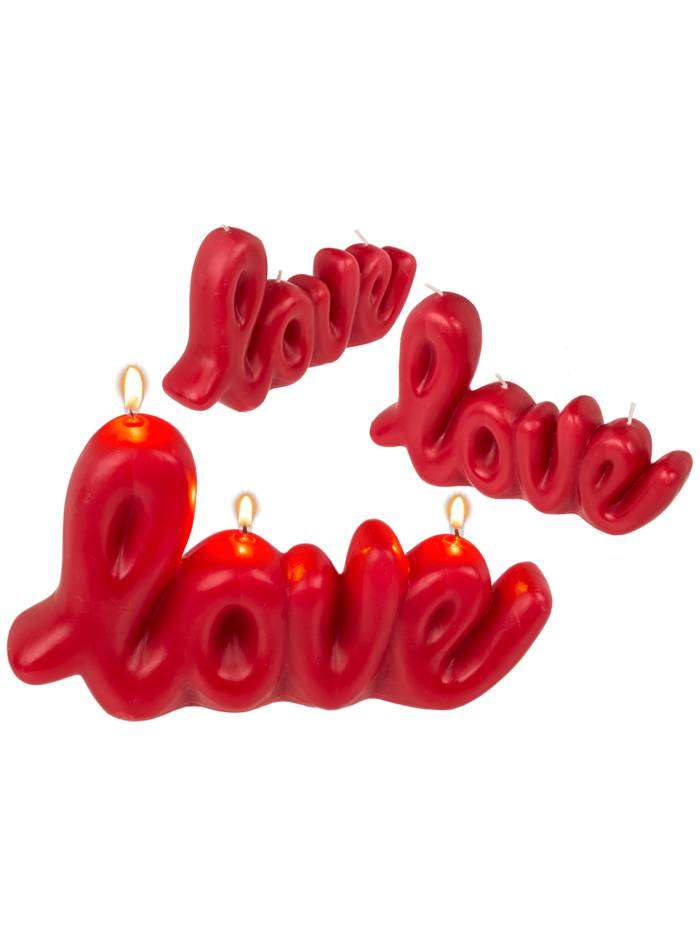 Candela Decorativa Rossa Love