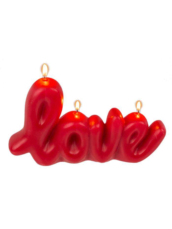 Candela Decorativa Rossa Love