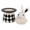Barattolo Contenitore Coniglio Bianco Nero 20Cm