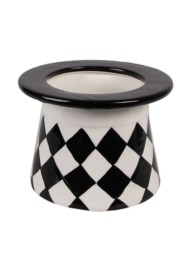 Barattolo Contenitore Coniglio Bianco Nero 20Cm