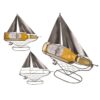 Portabottiglie In Metallo Barca A Vela