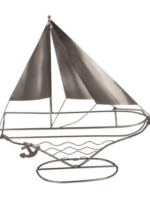 Portabottiglie in Metallo Barca a Vela