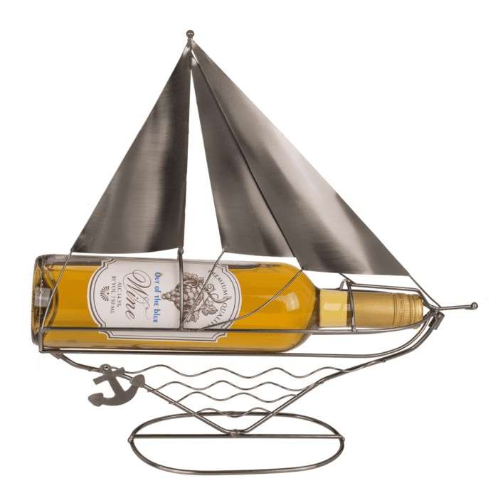 Portabottiglie In Metallo Barca A Vela