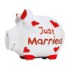 Salvadanaio Maialino Just Married in Ceramica