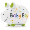 Salvadanaio Maialino Baby Boy In Ceramica
