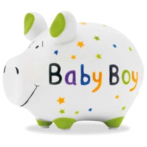 Salvadanaio Maialino Baby Boy in Ceramica