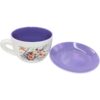 Grande Tazza Per Piante In Ceramica Con Fiori Design Viola Bianco