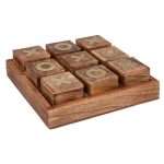 Gioco di Tris in Legno Naturale 23x23 cm