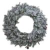Corona Innevata con Pigne e Bacche Rosse diam 90 cm