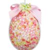 Floral Egg with Bow Ornament Uovo Floreale con Fiocco