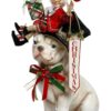 Bulldog Natalizio Merry Christmas 50 cm