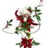 Figura Decorativa Lady of Poinsettia 70 cm