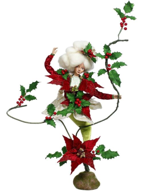 Figura Decorativa Lady of Poinsettia 70 cm