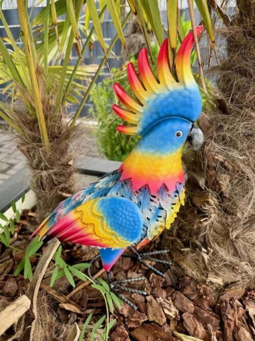 Pappagallo Cacatua in Metallo Colorato