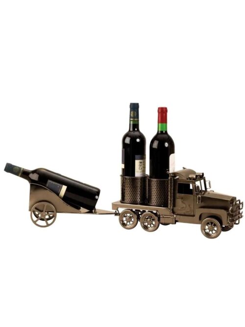 Portabottiglie Camion con Rimorchio in Metallo