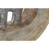 Figura Elefante In Alluminio Con Base In Legno Di Mango