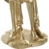 Figura In Resina Coppia Abbracciata Dorata