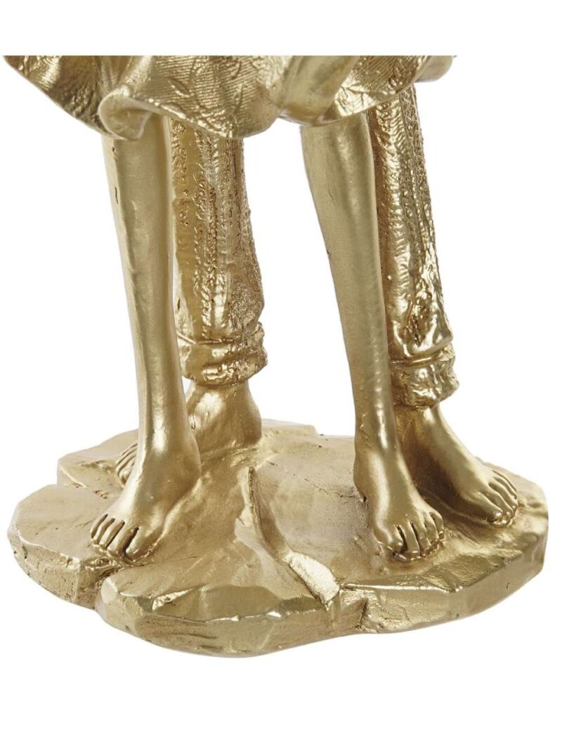 Figura In Resina Coppia Abbracciata Dorata