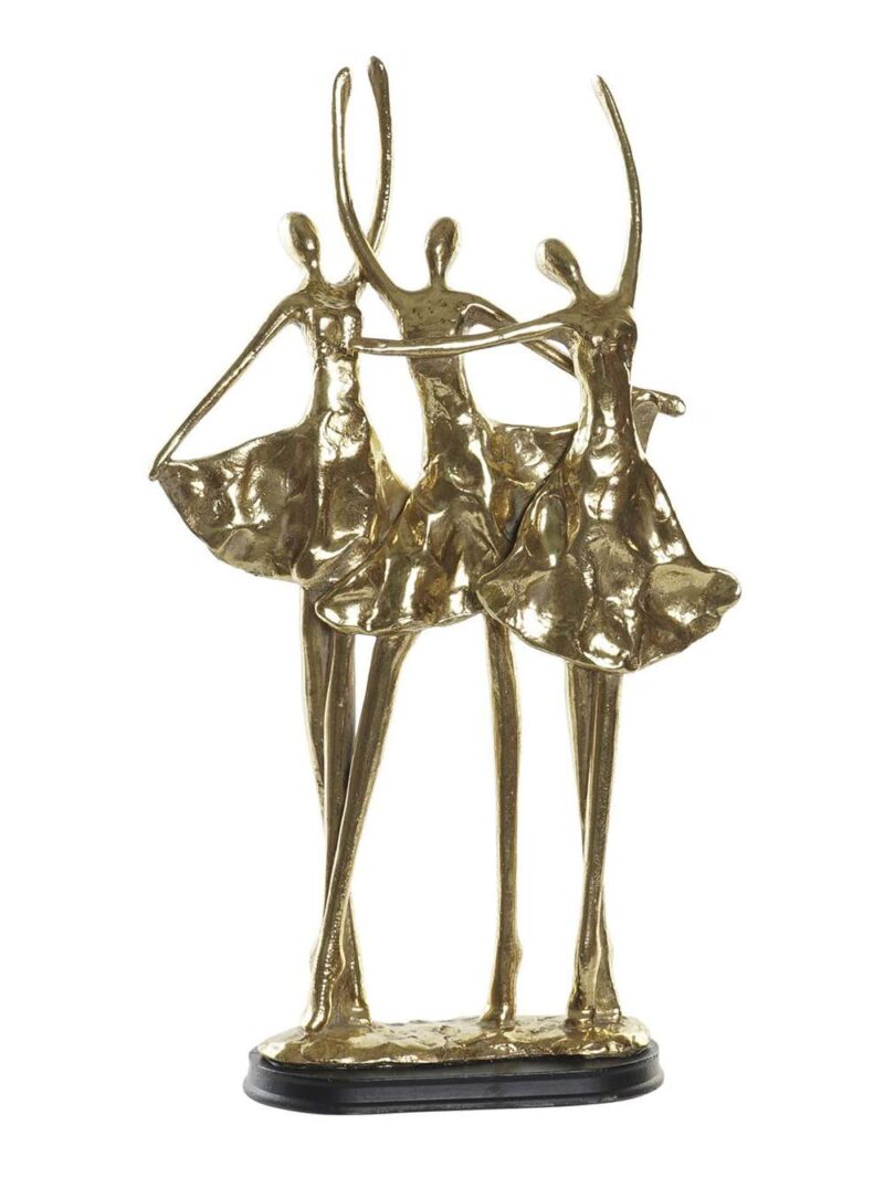 Figura In Resina Ballerine Dorata