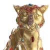 Statua Leopardo Dorato In Resina Con Gemme