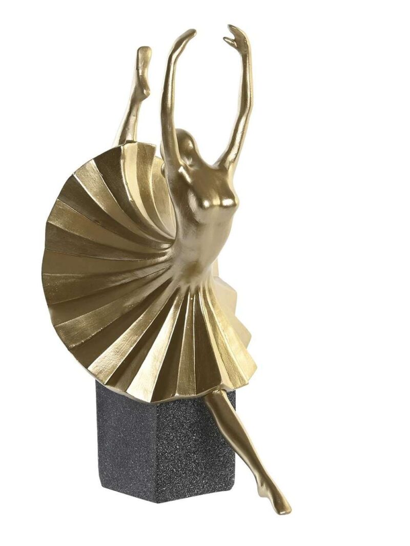 Figura In Resina Ballerina Dorata