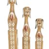 Set Di 3 Figure In Albasia A Forma Di Cane Stilizzato Squadrato