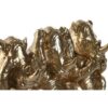 Figura In Resina A Forma Di Rinoceronte Seduto Dorato