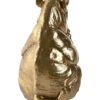 Figura In Resina A Forma Di Rinoceronte Seduto Dorato