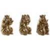 Figura In Resina A Forma Di Rinoceronte Seduto Dorato