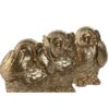 Set Figure In Resina A Forma Di Gufo Dorato