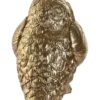 Set Figure In Resina A Forma Di Gufo Dorato