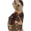 Gatto Decorativo In Resina Dorato E Marrone