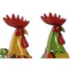 Gallo Colorato Figura In Metallo