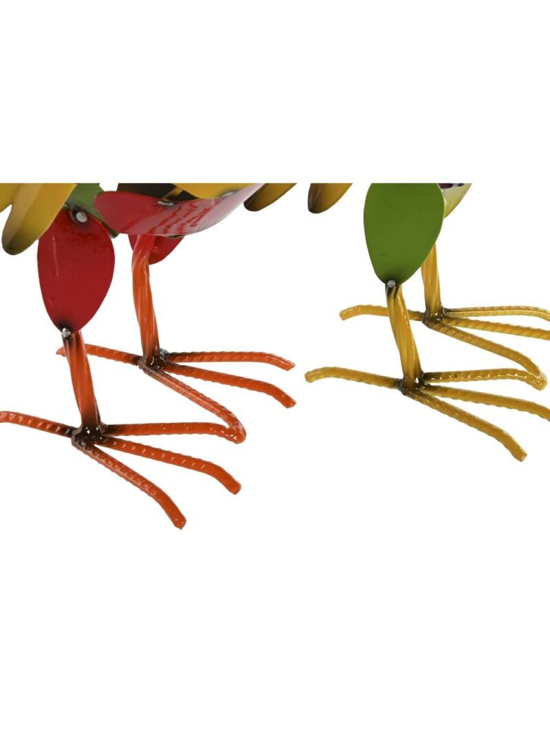 Gallo Colorato Figura In Metallo
