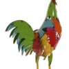 Gallo Colorato Figura In Metallo