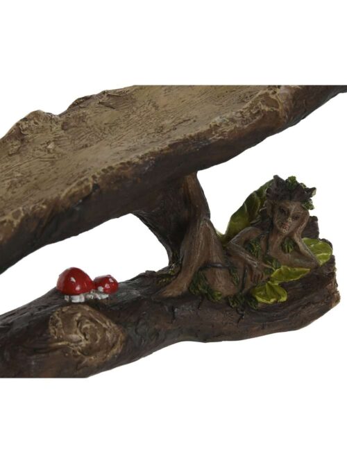 Porta Incensi Fatine in Resina Marrone 32x6x11 cm