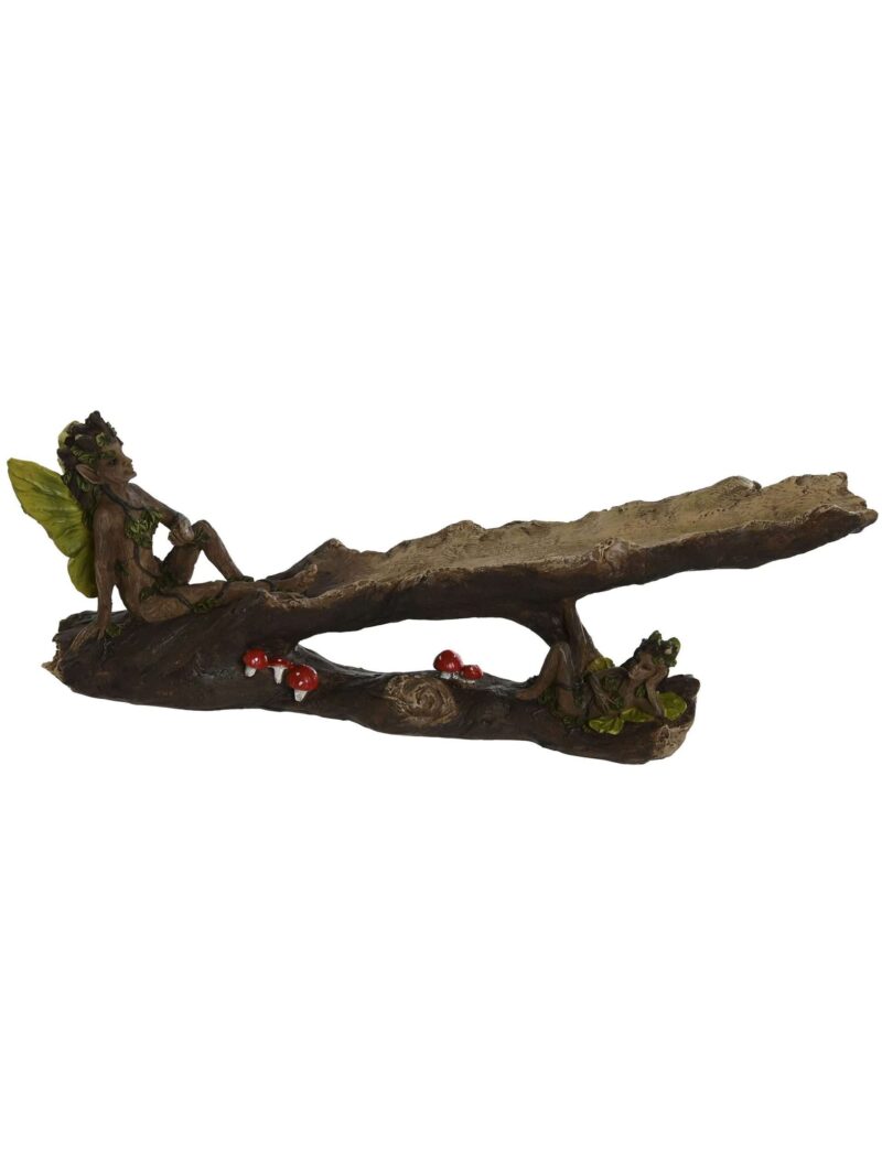 Porta Incensi Fatine In Resina Marrone 32X6X11 Cm