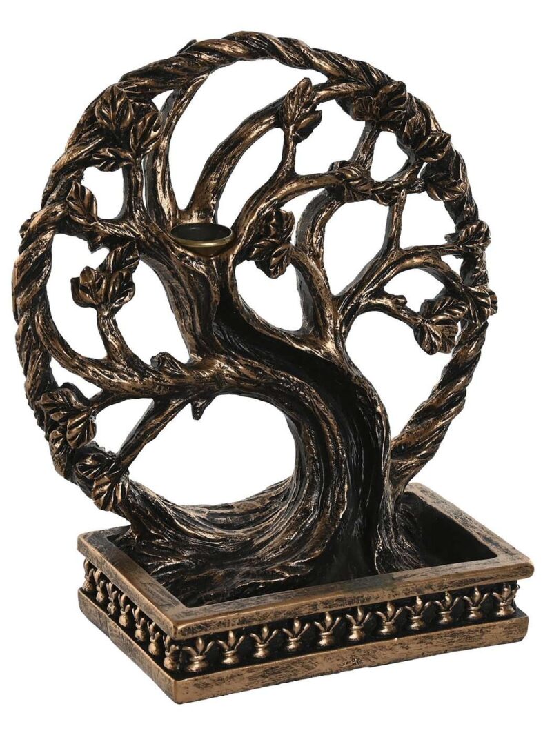 Porta Incensi A Forma Di Albero Della Vita In Resina